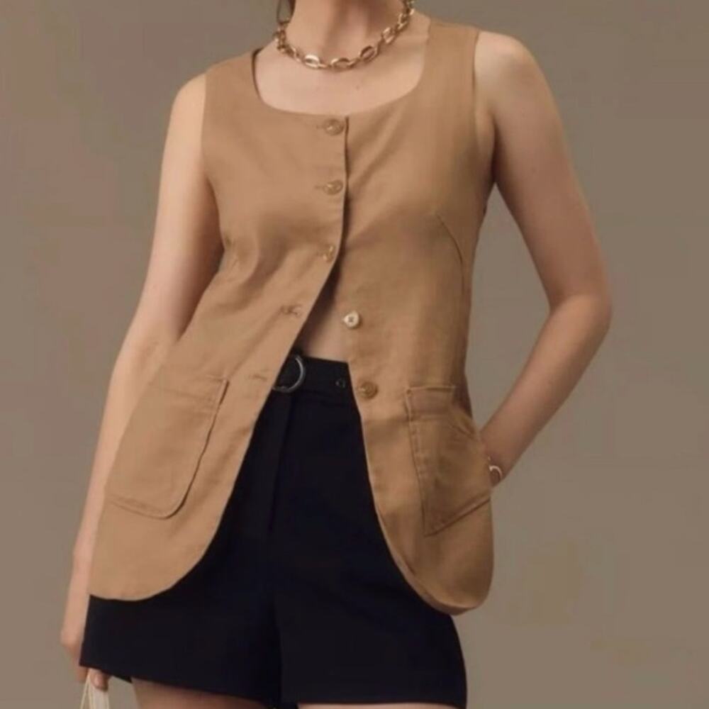Maeve Camel Vest Top Size Small